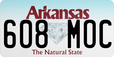 AR license plate 608MOC
