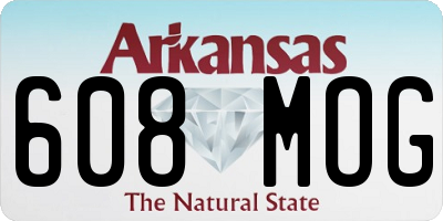 AR license plate 608MOG
