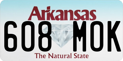 AR license plate 608MOK