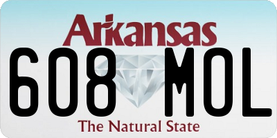 AR license plate 608MOL