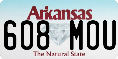 AR license plate 608MOU