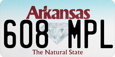 AR license plate 608MPL