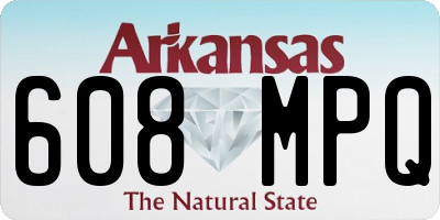 AR license plate 608MPQ