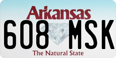 AR license plate 608MSK