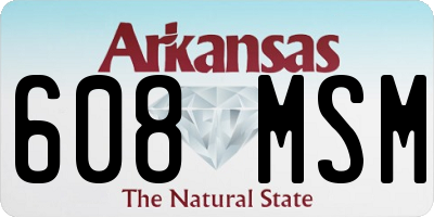 AR license plate 608MSM