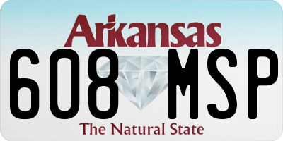 AR license plate 608MSP