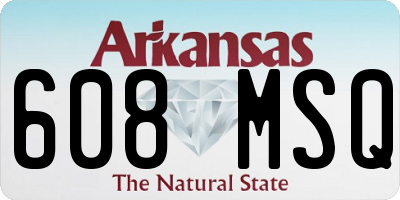 AR license plate 608MSQ