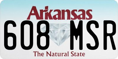 AR license plate 608MSR