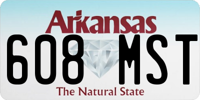 AR license plate 608MST