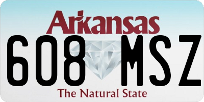 AR license plate 608MSZ