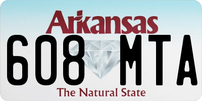 AR license plate 608MTA