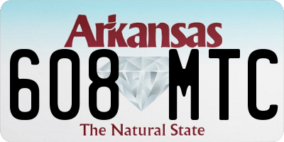 AR license plate 608MTC