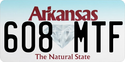 AR license plate 608MTF