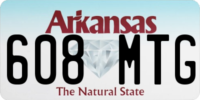 AR license plate 608MTG