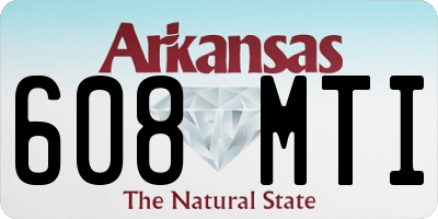 AR license plate 608MTI