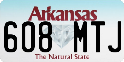 AR license plate 608MTJ