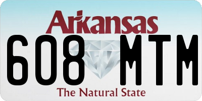AR license plate 608MTM