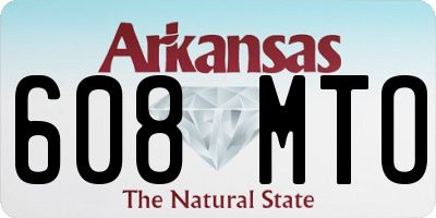 AR license plate 608MTO