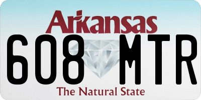AR license plate 608MTR
