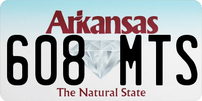 AR license plate 608MTS