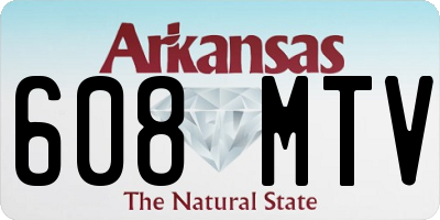 AR license plate 608MTV