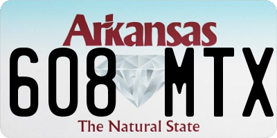 AR license plate 608MTX