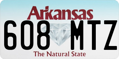 AR license plate 608MTZ