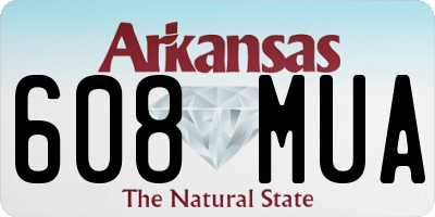 AR license plate 608MUA