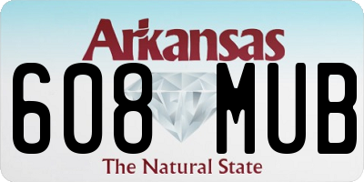 AR license plate 608MUB