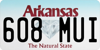 AR license plate 608MUI