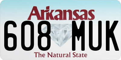 AR license plate 608MUK