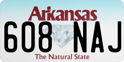 AR license plate 608NAJ