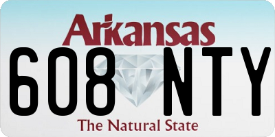 AR license plate 608NTY