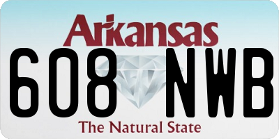 AR license plate 608NWB