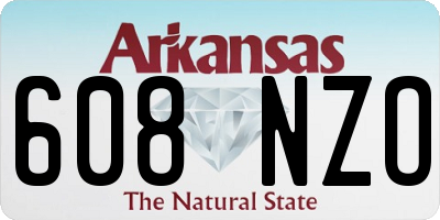AR license plate 608NZO