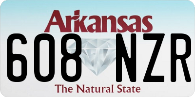 AR license plate 608NZR