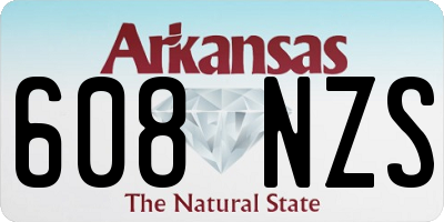 AR license plate 608NZS