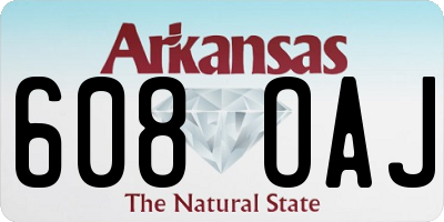 AR license plate 608OAJ