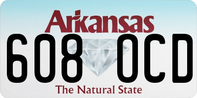 AR license plate 608OCD