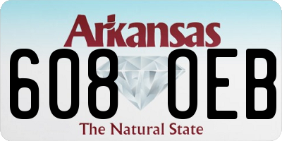 AR license plate 608OEB