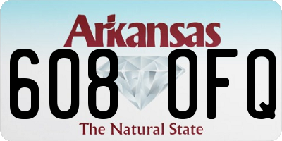 AR license plate 608OFQ