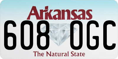 AR license plate 608OGC