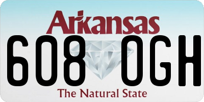 AR license plate 608OGH