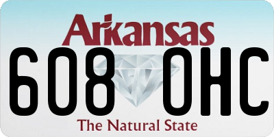 AR license plate 608OHC