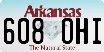 AR license plate 608OHI