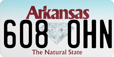 AR license plate 608OHN