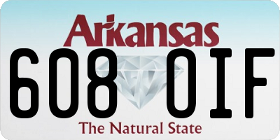 AR license plate 608OIF