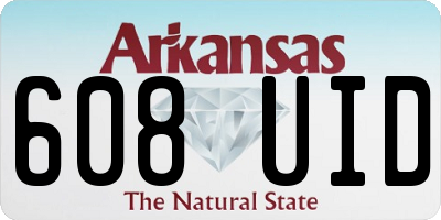 AR license plate 608UID