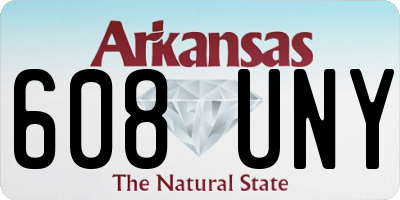 AR license plate 608UNY