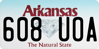 AR license plate 608UOA